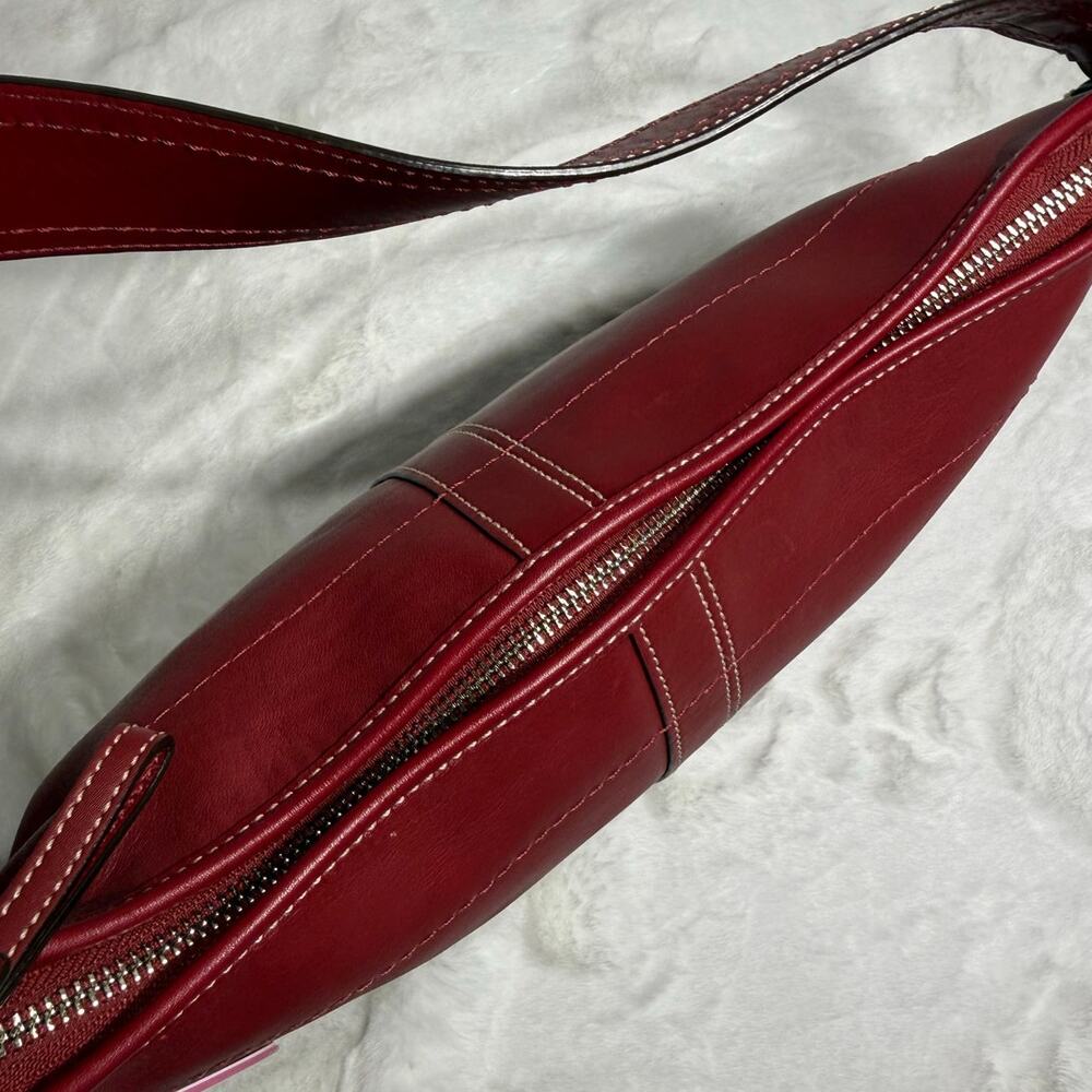 Y2k COACH F10908 Red Solo Hobo Shoulder Bag - Picture 6 of 9